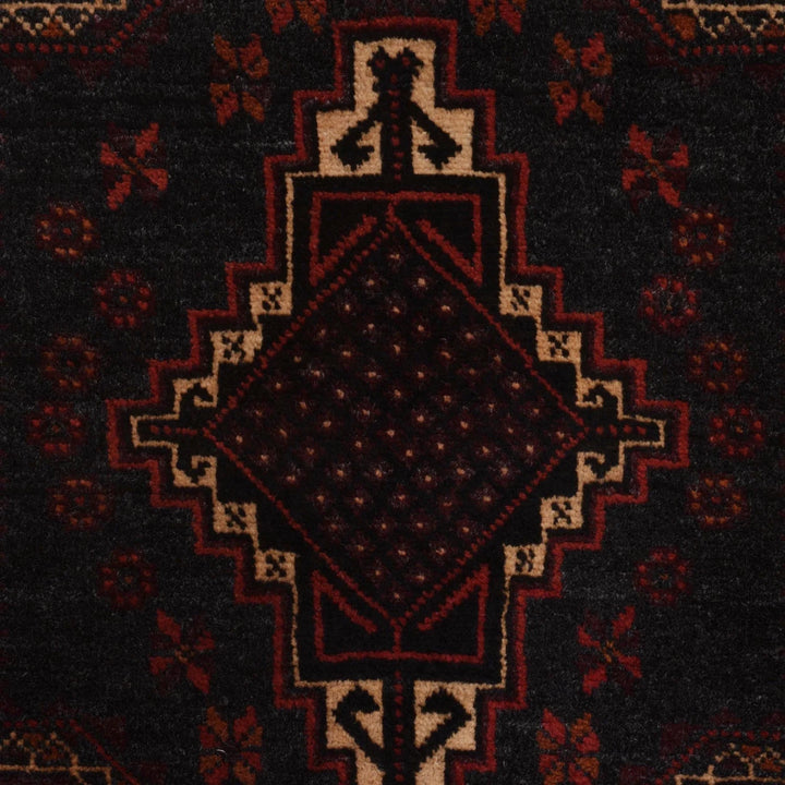 Afghan Baluchi Rug 4' 0" x 6' 3" Hand-Knotted | No. AL27809
