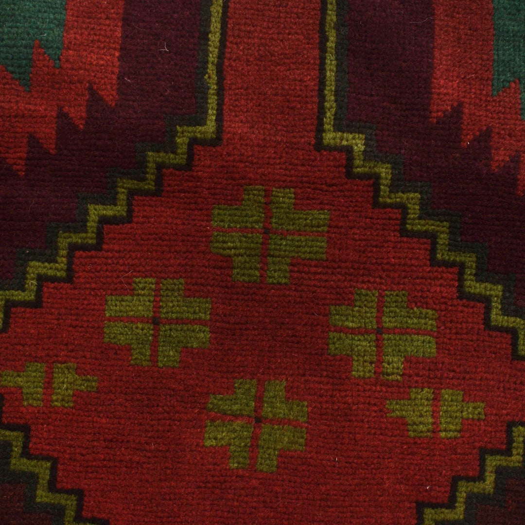 Afghan Baluchi Rug 4' 2" x 6' 8" Hand-Knotted | No. AL27819