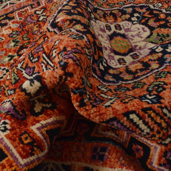 Red Afghan Shiraz Rug 3' 11" x 6' 1" Hand-Knotted | No. AL27864