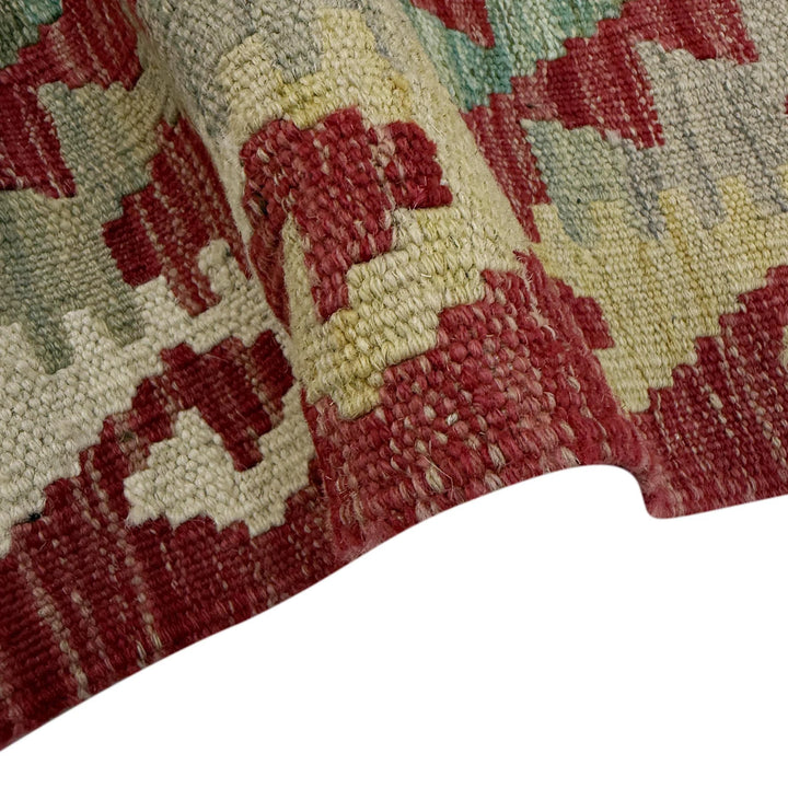 Afghan Vegetable Kilim Rug 2' 2" x 9' 6" Flat-Weave | No. AL279275