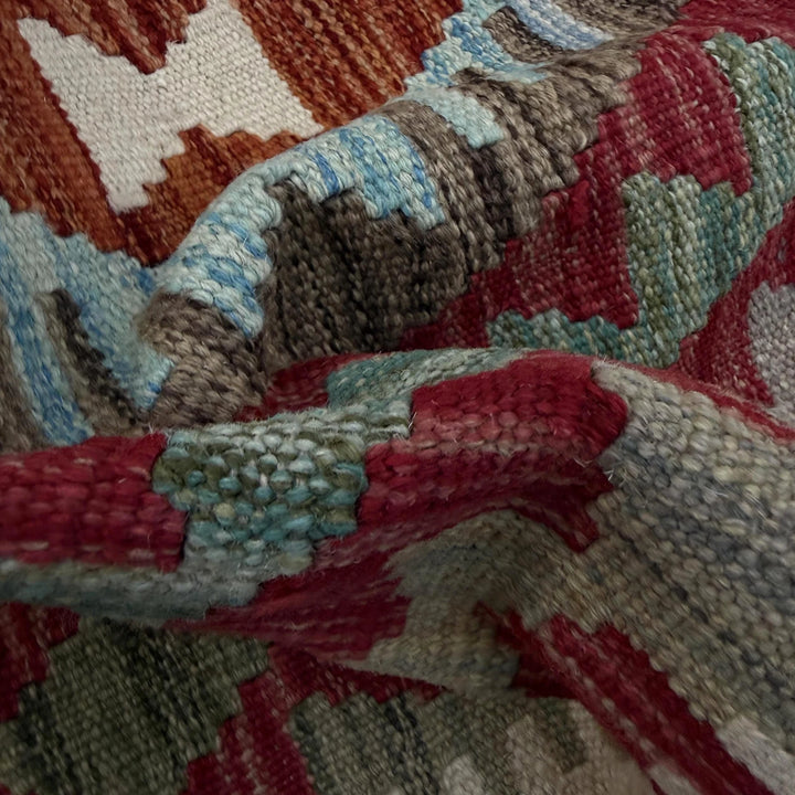 Afghan Vegetable Kilim Rug 2' 2" x 9' 6" Flat-Weave | No. AL279275