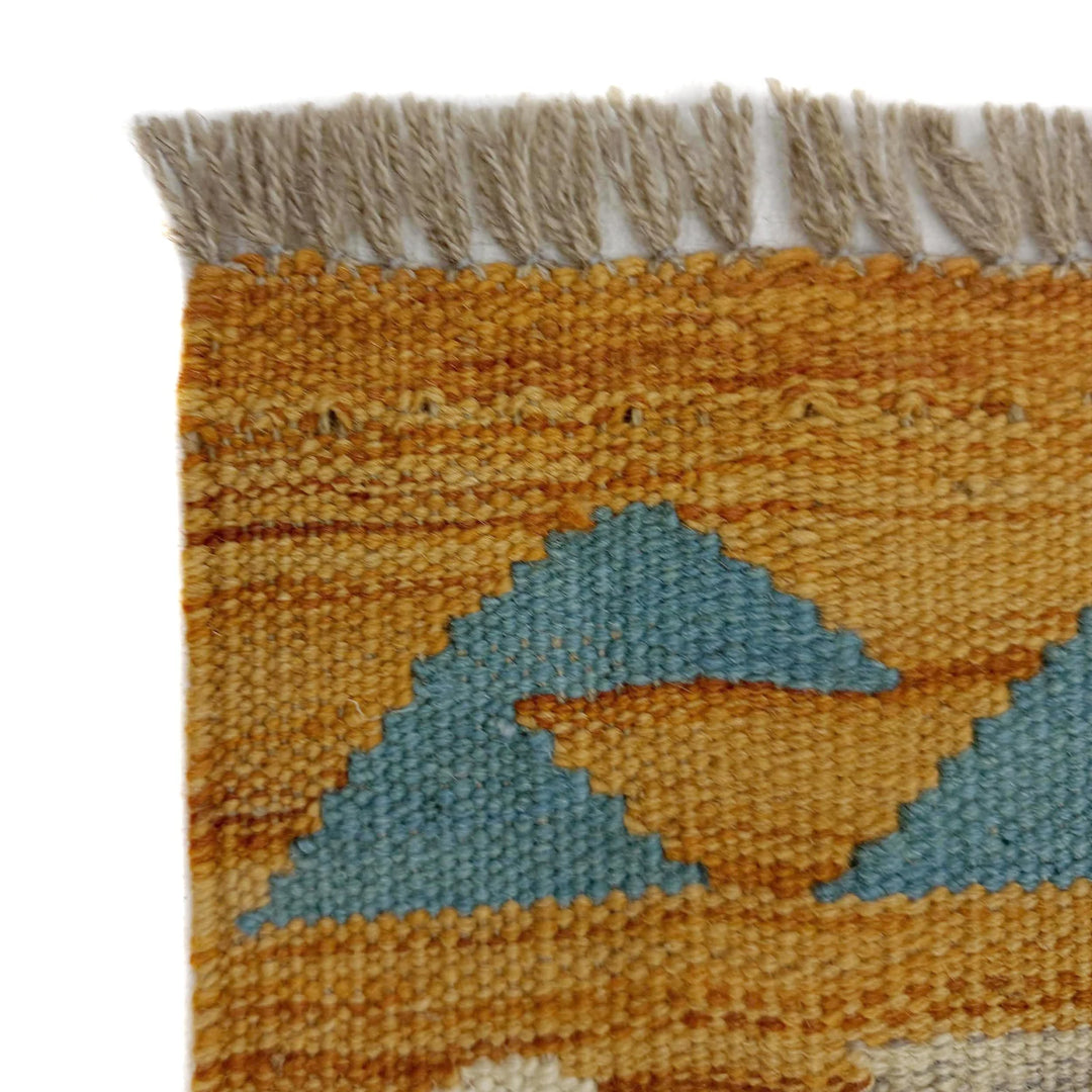 Afghan Vegetable Kilim Rug 2' 7" x 4' 0" Flat-Weave | No. AL279540