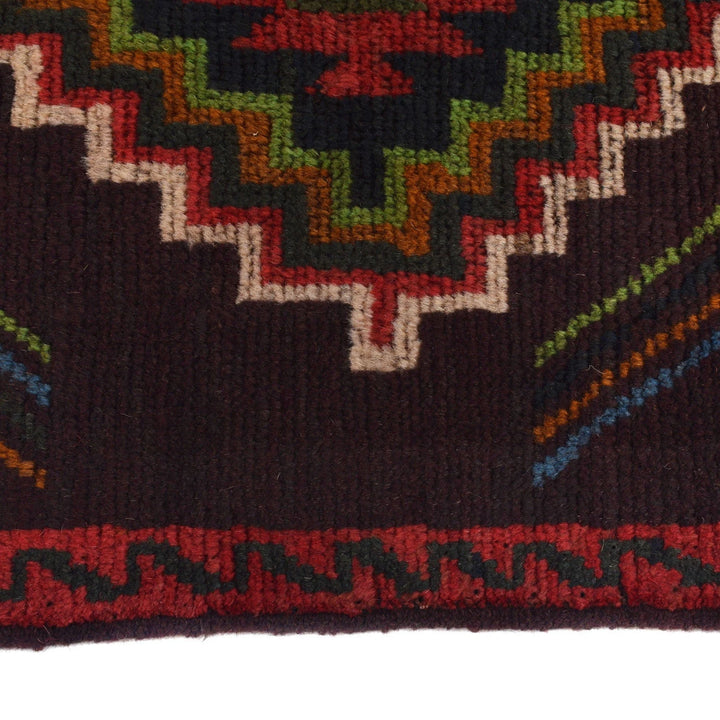 Afghan Baluchi Rug 2' 8" x 9' 9" Hand-Knotted | No. AL28026