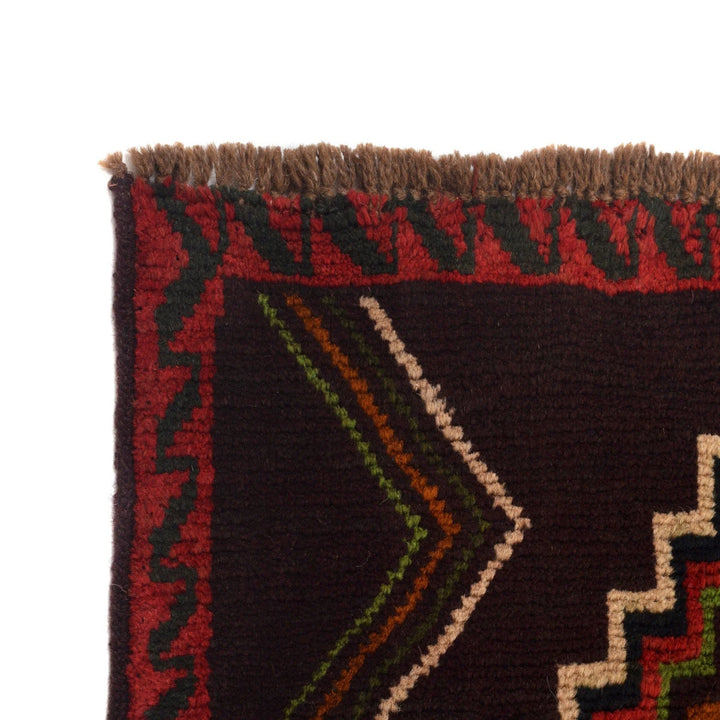 Afghan Baluchi Rug 2' 8" x 9' 9" Hand-Knotted | No. AL28026