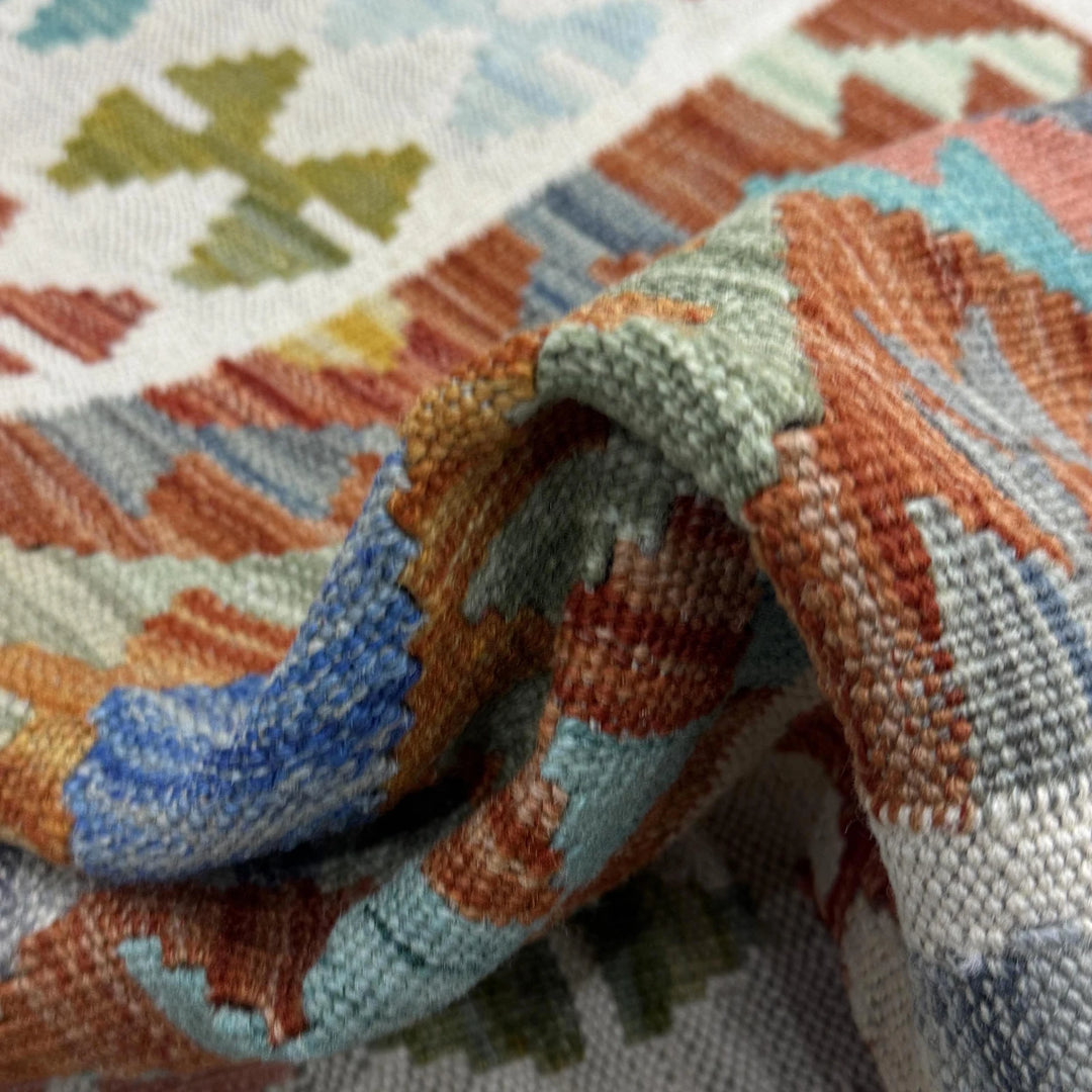 Afghan Vegetable Kilim Rug 2' 6" x 4' 0" Flat-Weave | No. AL28060