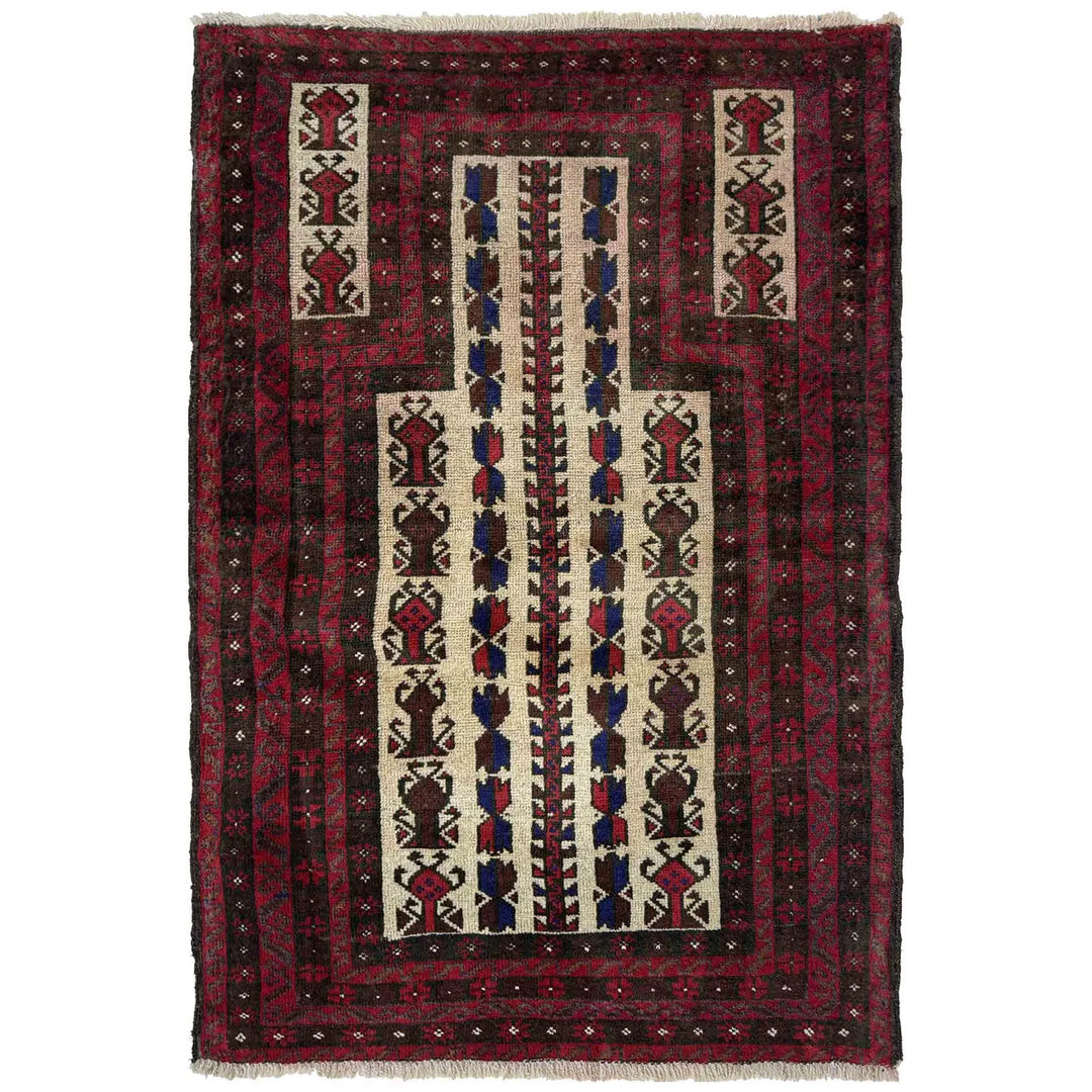 Handmade Prayer Rug 3' 2" x 4' 6" - No. AL28072