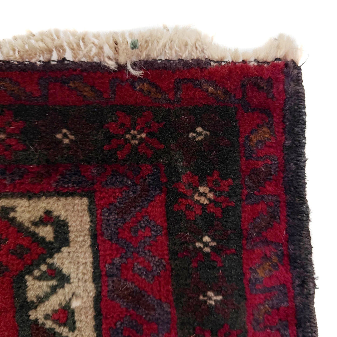 Afghan Prayer Rug 3' 2" x 4' 6" Hand-Knotted | No. AL28072