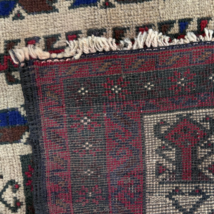 Afghan Prayer Rug 3' 2" x 4' 6" Hand-Knotted | No. AL28072