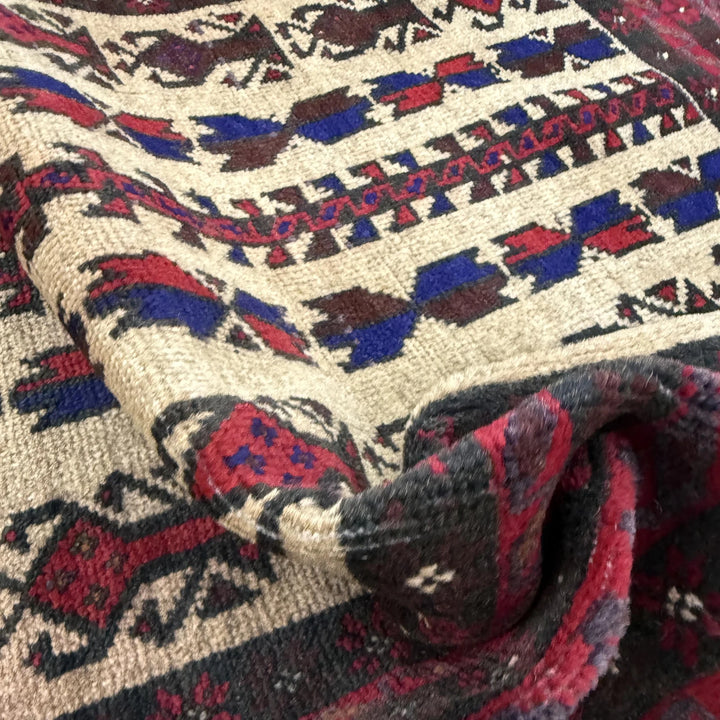 Afghan Prayer Rug 3' 2" x 4' 6" Hand-Knotted | No. AL28072
