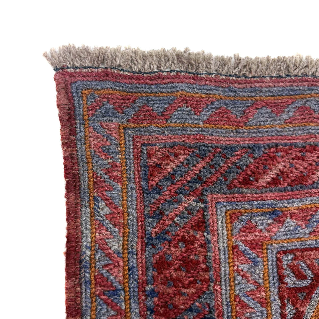 Multicolor Afghan Mashwani Rug 3' 11" x 4' 1" Hand-Knotted | No. AL28097
