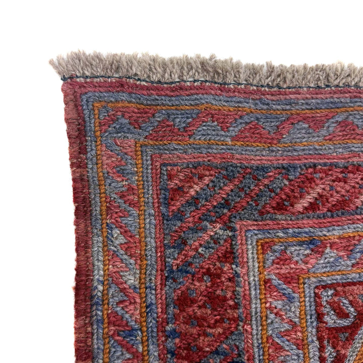 Multicolor Afghan Mashwani Rug 3' 11" x 4' 1" Hand-Knotted | No. AL28097