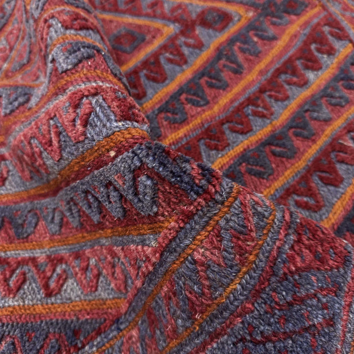 Multicolor Afghan Mashwani Rug 3' 11" x 4' 1" Hand-Knotted | No. AL28097