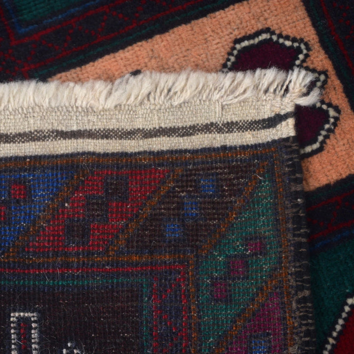 Afghan Baluchi Rug 3' 2" x 4' 5" Hand-Knotted | No. AL28210