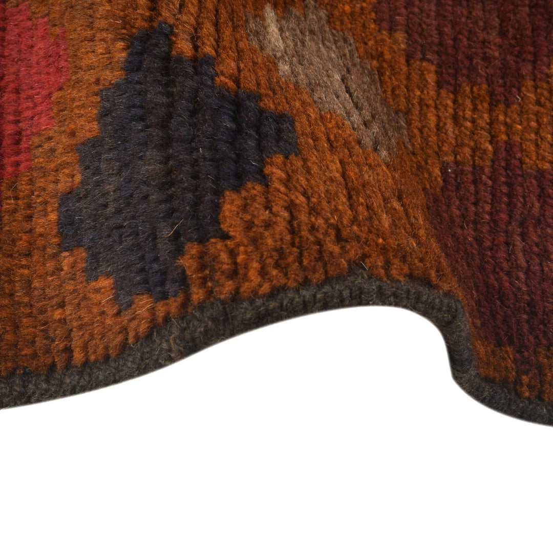 Brown Afghan Baluchi Rug 3' 10" x 5' 11" Hand-Knotted | No. AL28230