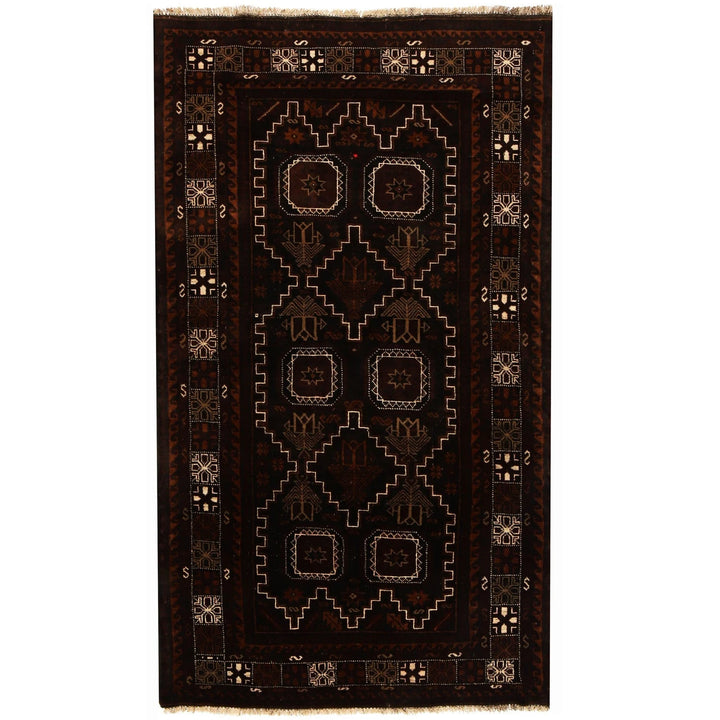 Afghan Baluchi Rug 3' 9" x 6' 4" Hand-Knotted | No. AL28238