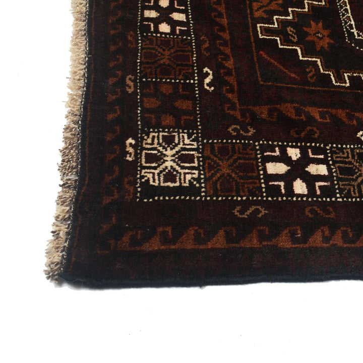 Afghan Baluchi Rug 3' 9" x 6' 4" Hand-Knotted | No. AL28238