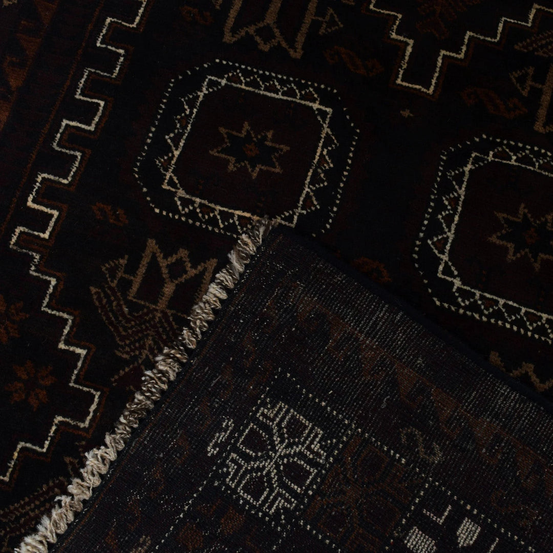 Afghan Baluchi Rug 3' 9" x 6' 4" Hand-Knotted | No. AL28238