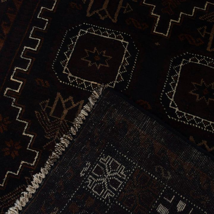 Afghan Baluchi Rug 3' 9" x 6' 4" Hand-Knotted | No. AL28238