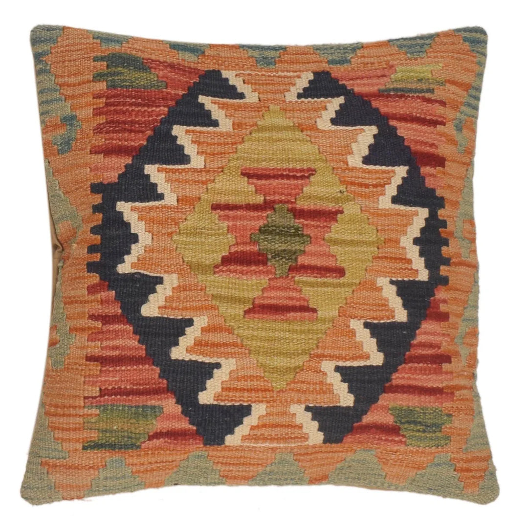 Afghan Kilim Rug 1' 6" x 1' 6" Flat-Weave | No. AL28316