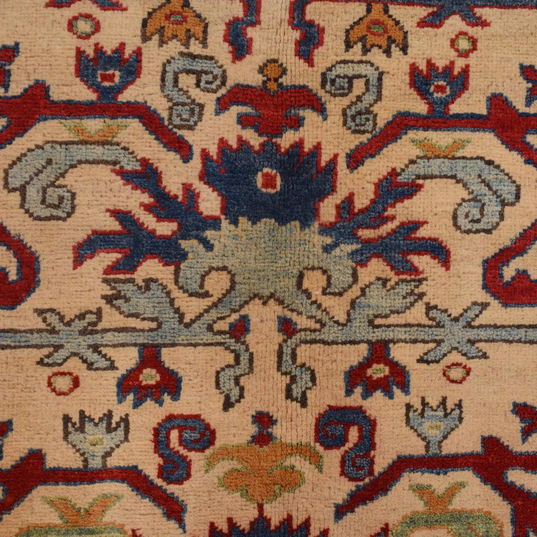 Beige Afghan Mamluk Rug 5' 2" x 6' 8" Hand-Knotted | No. AL28331