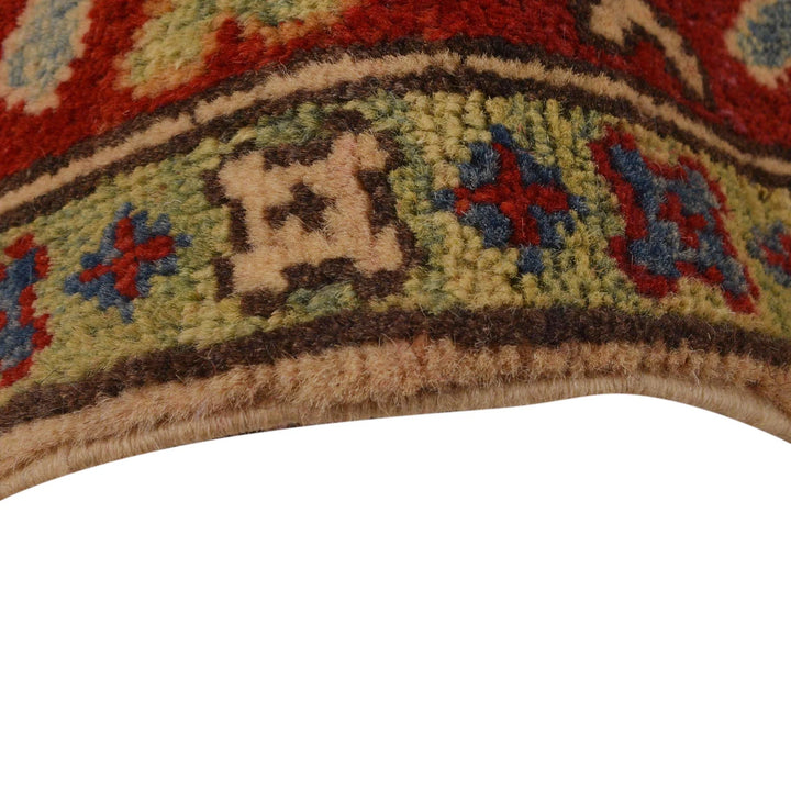 Beige Afghan Mamluk Rug 5' 2" x 6' 8" Hand-Knotted | No. AL28331
