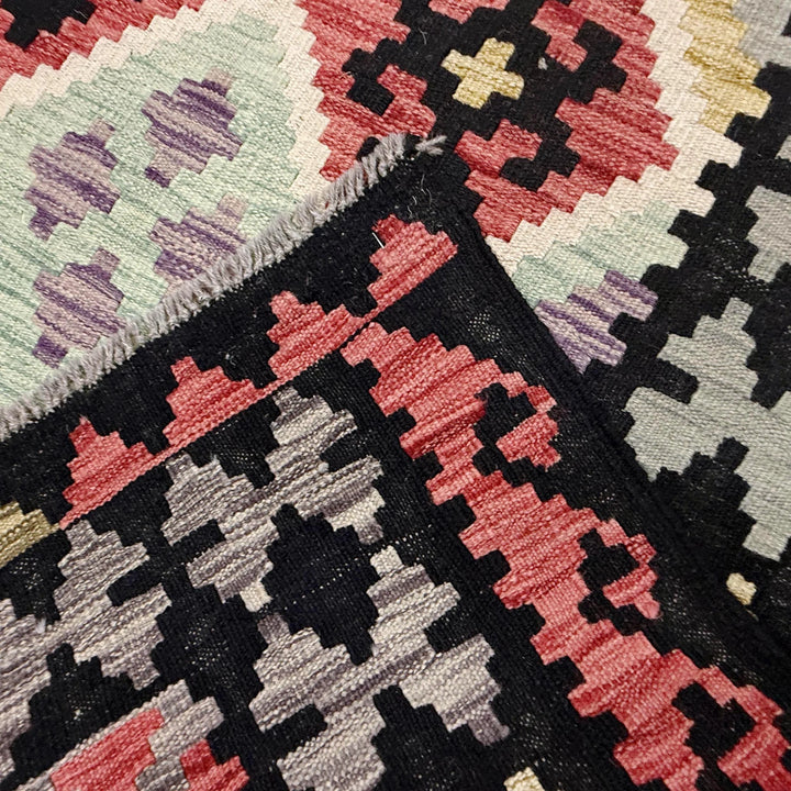 Afghan Vegetable Kilim Rug 6' 8" x 9' 11" Flat-Weave | No. AL284011