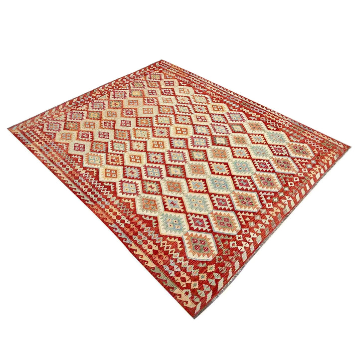 Afghan Vegetable Kilim Rug 11' 2" x 14' 4" Flat-Weave | No. AL285240