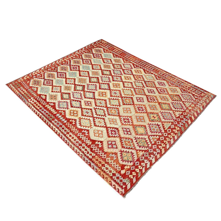 Afghan Vegetable Kilim Rug 11' 2" x 14' 4" Flat-Weave | No. AL285240