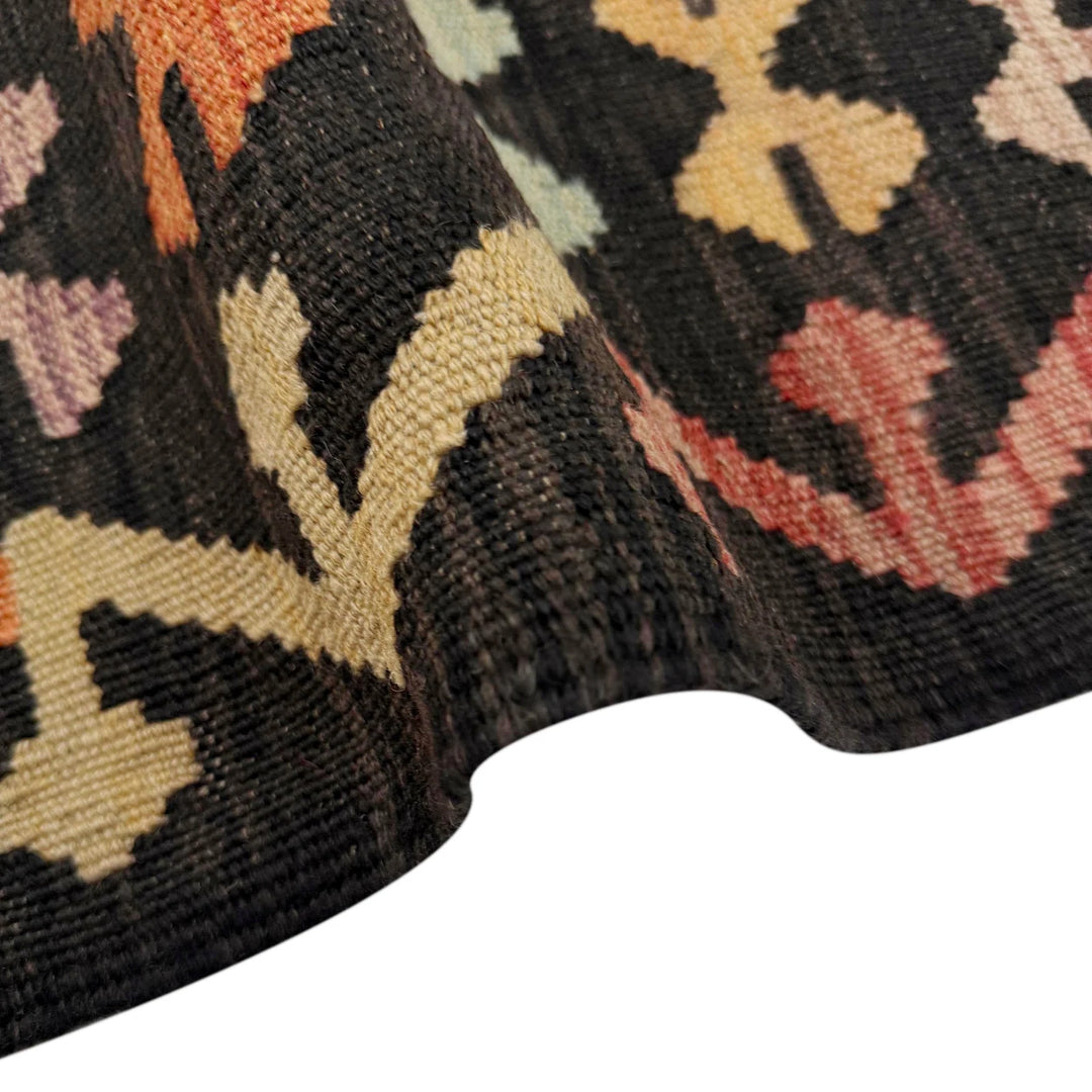 Afghan Vegetable Kilim Rug 5' 0" x 6' 6" Flat-Weave | No. AL285484