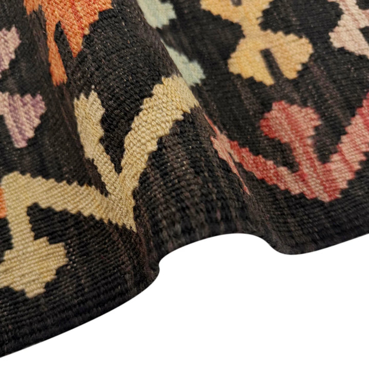 Afghan Vegetable Kilim Rug 5' 0" x 6' 6" Flat-Weave | No. AL285484