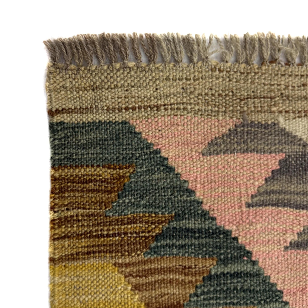 Afghan Vegetable Kilim Rug 4' 1" x 6' 0" Flat-Weave | No. AL286525