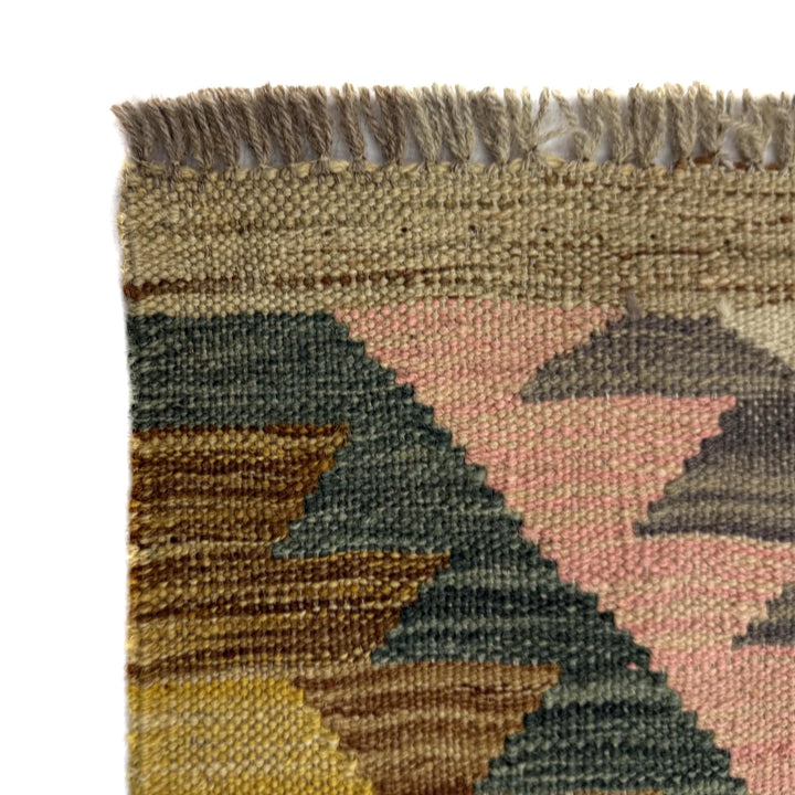 Afghan Vegetable Kilim Rug 4' 1" x 6' 0" Flat-Weave | No. AL286525