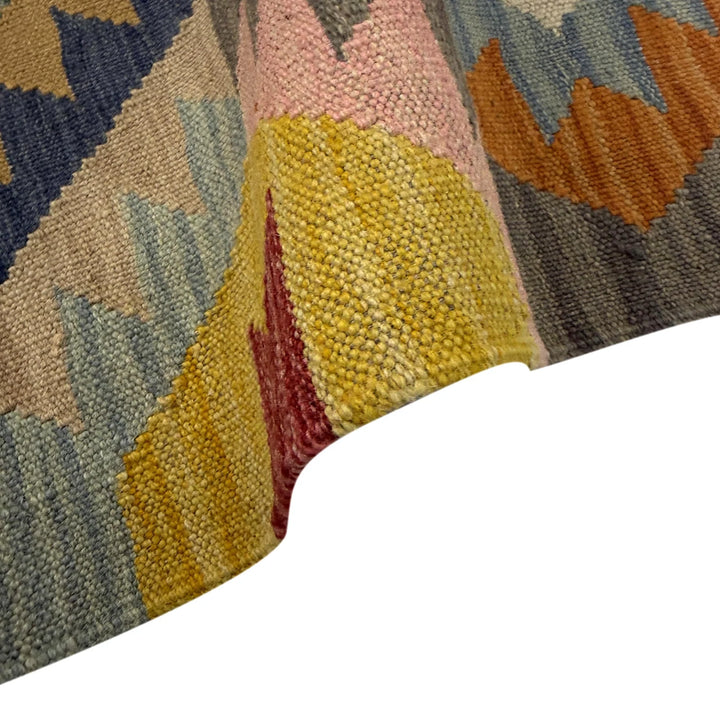 Afghan Vegetable Kilim Rug 4' 1" x 6' 0" Flat-Weave | No. AL286525