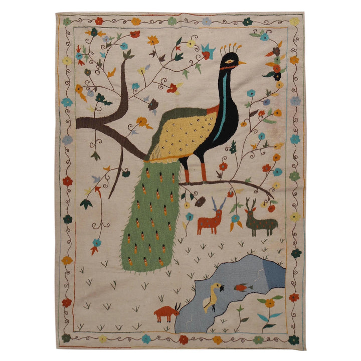 Afghan Kilim Rug 5' 5" x 7' 8" Flat-Weave | No. AL28687