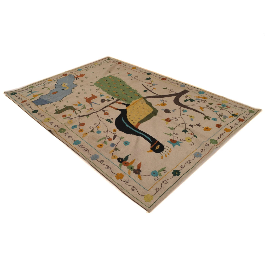 Afghan Kilim Rug 5' 5" x 7' 8" Flat-Weave | No. AL28687