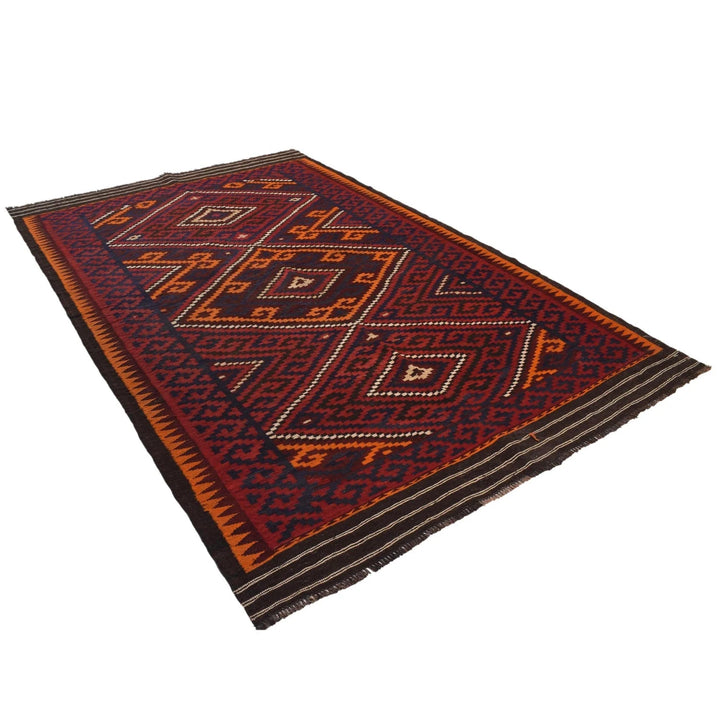Afghan Kilim Rug 6' 0" x 9' 3" Flat-Weave | No. AL28715