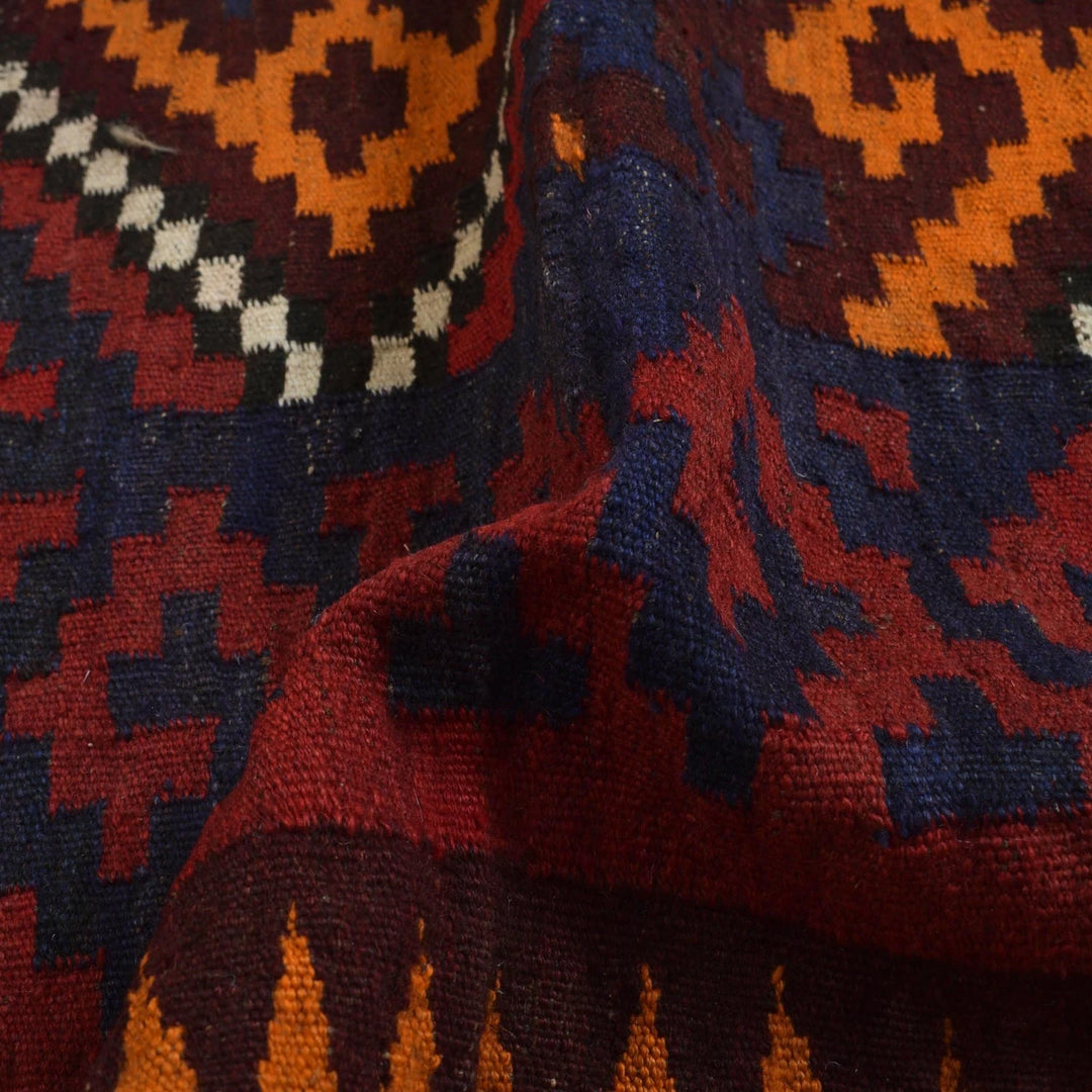 Afghan Kilim Rug 6' 0" x 9' 3" Flat-Weave | No. AL28715