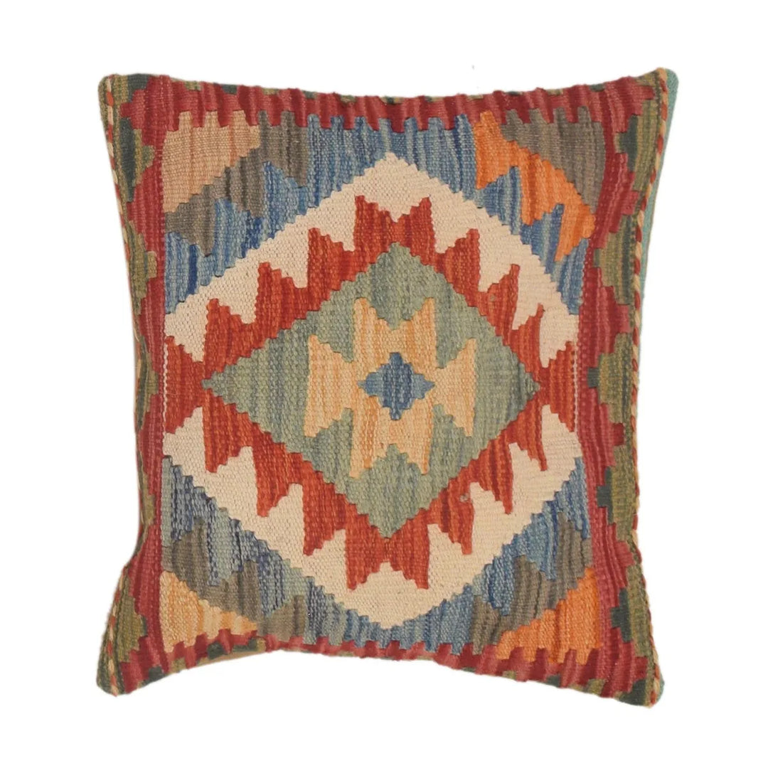 Afghan Kilim Cushion 1' 4" x 1' 7" Flat-Weave | No. AL28723