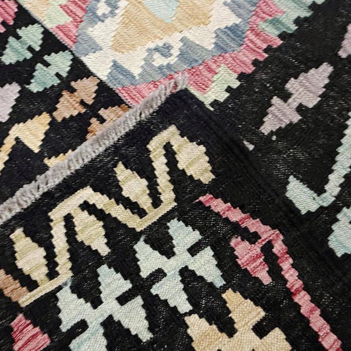 Afghan Vegetable Kilim Rug 6' 7" x 9' 10" Flat-Weave | No. AL287731