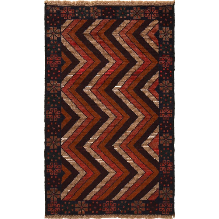Afghan Baluchi Rug 2' 9" x 4' 6" Hand-Knotted | No. AL28847