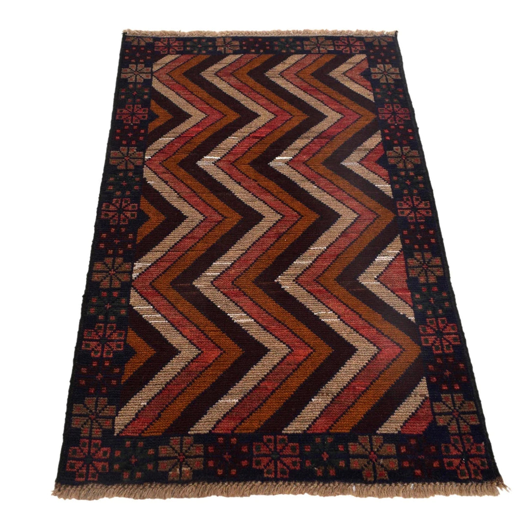 Afghan Baluchi Rug 2' 9" x 4' 6" Hand-Knotted | No. AL28847