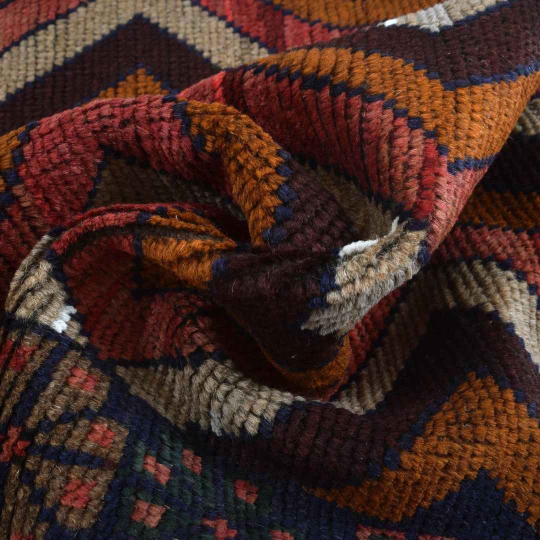 Afghan Baluchi Rug 2' 9" x 4' 6" Hand-Knotted | No. AL28847
