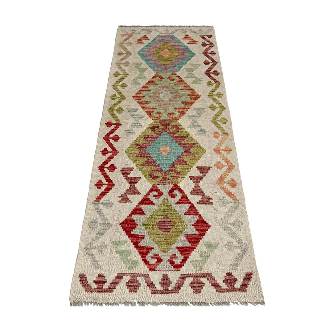 Afghan Vegetable Kilim Rug 2' 0" x 5' 11" Flat-Weave | No. AL288567