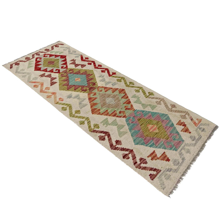 Afghan Vegetable Kilim Rug 2' 0" x 5' 11" Flat-Weave | No. AL288567