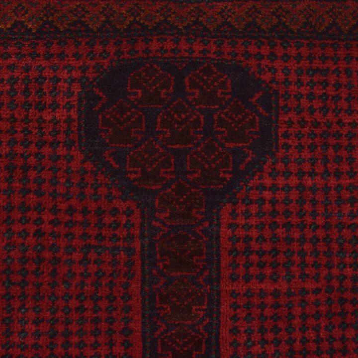 Red Afghan Prayer Rug 2' 11" x 4' 8" Hand-Knotted | No. AL28886