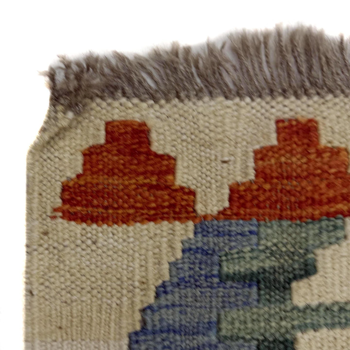 Afghan Vegetable Kilim Rug 5' 0" x 6' 4" Flat-Weave | No. AL290156