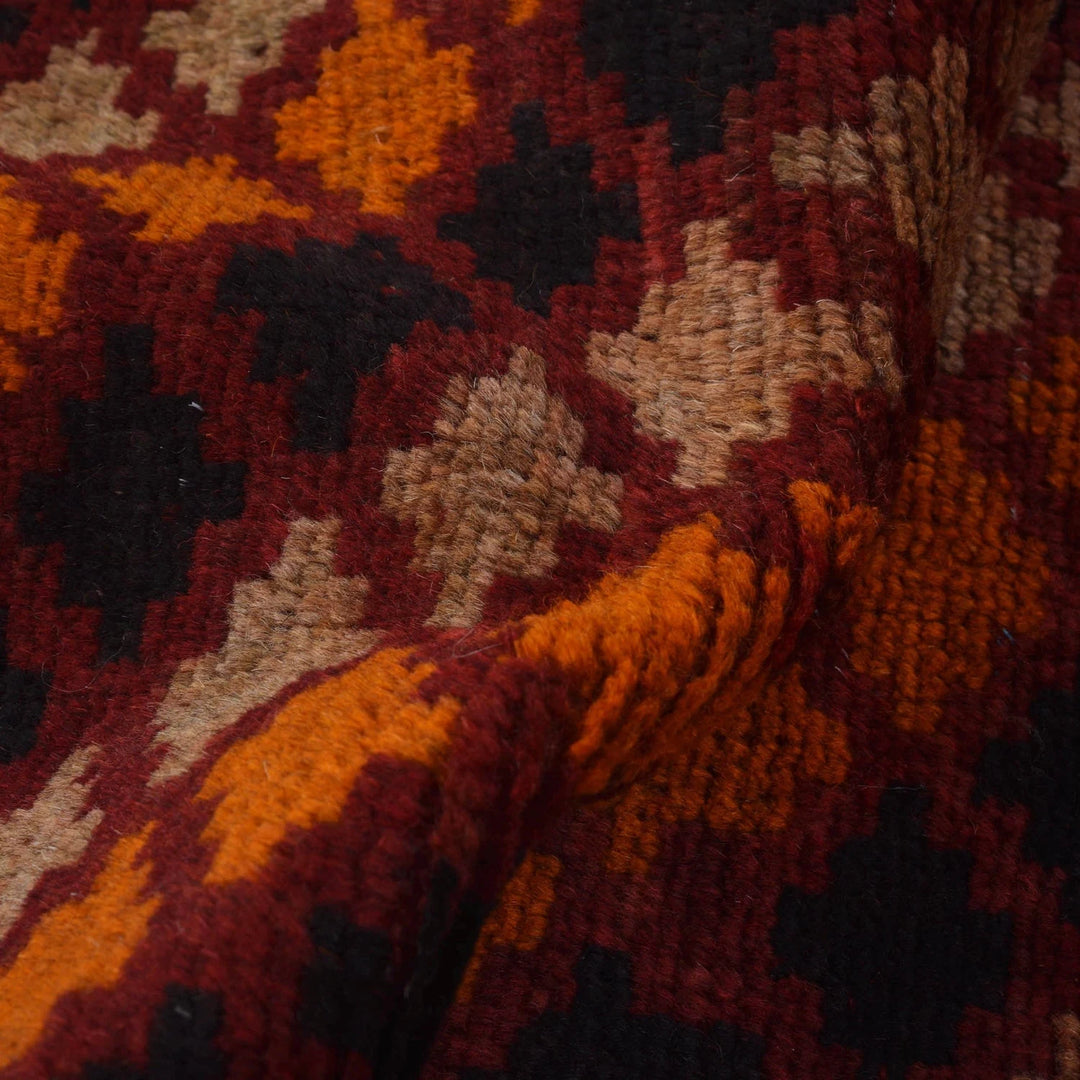 Afghan Baluchi Rug 3' 4" x 5' 10" Hand-Knotted | No. AL29049