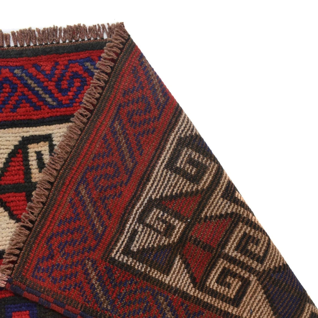 Afghan Baluchi Rug 5' 6" x 8' 3" Hand-Knotted | No. AL29057