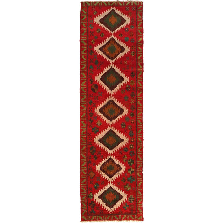 Afghan Baluchi Rug 2' 6" x 9' 4" Hand-Knotted | No. AL29064