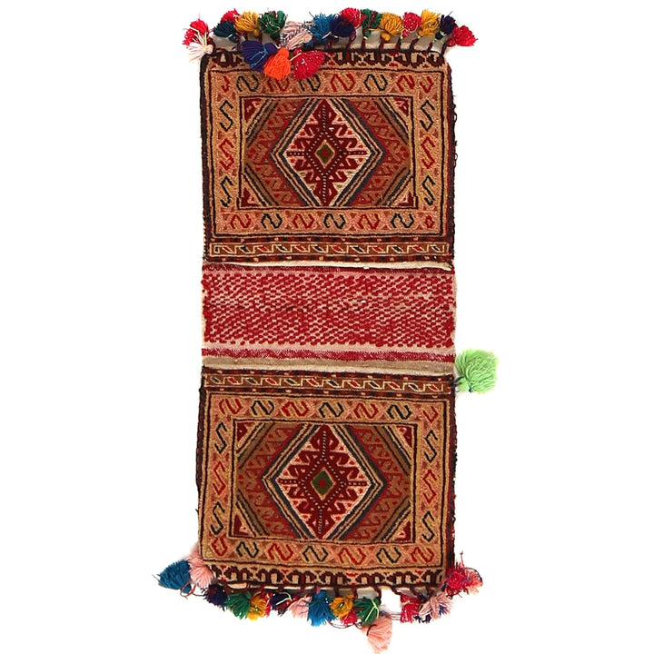 Afghan Belouch Saddle Bag 1' 1" x 2' 4" Hand-Knotted | No. AL29087